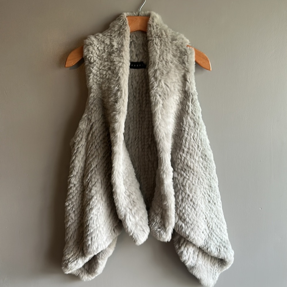 REVOLVE Gray Faux Fur Vest